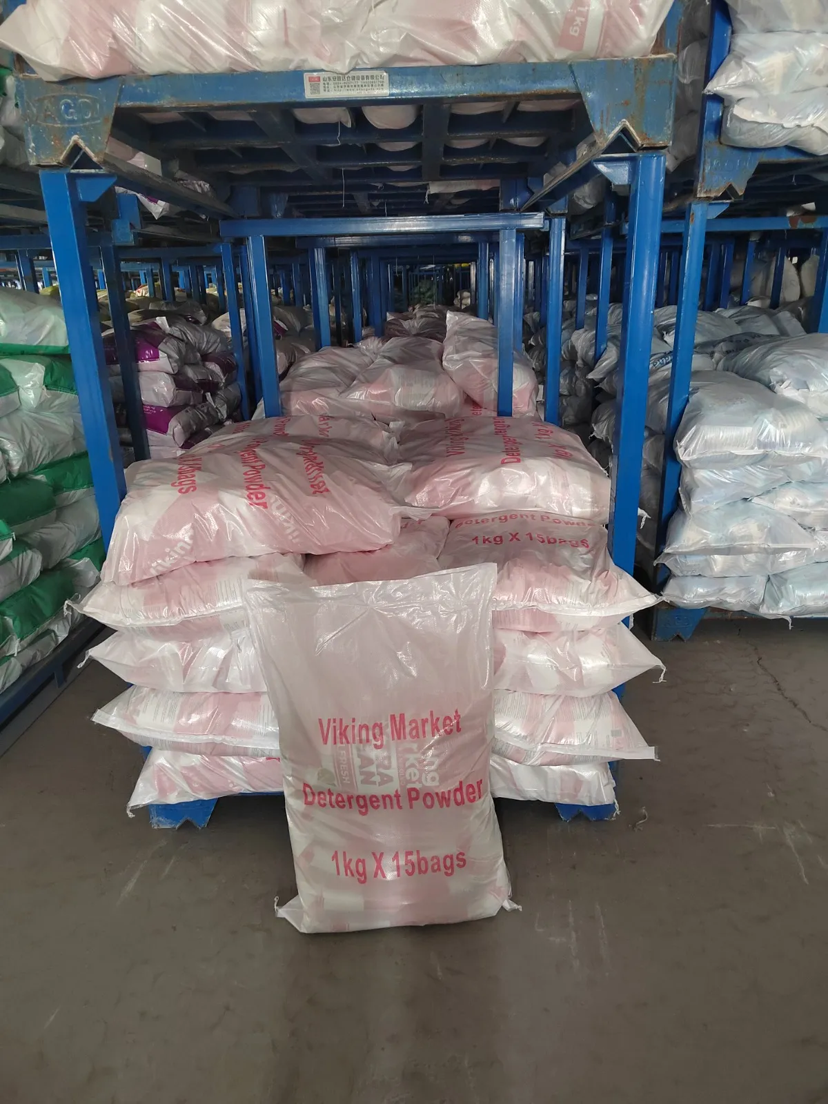 Stock staged in the warehouse