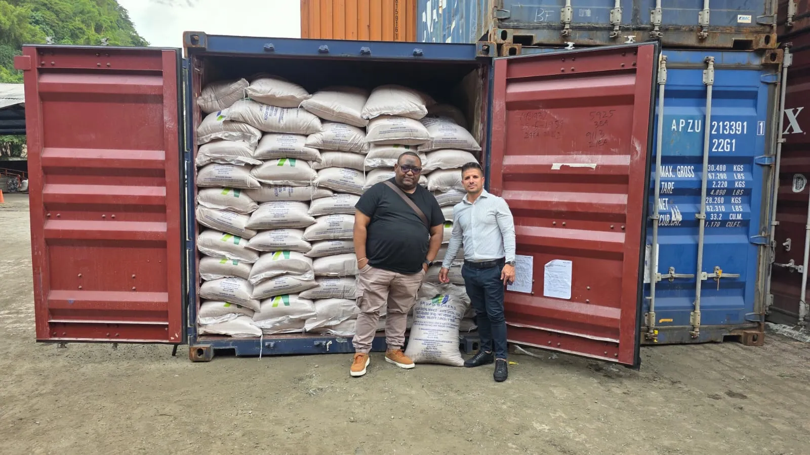 Container loaded and sealed with our team