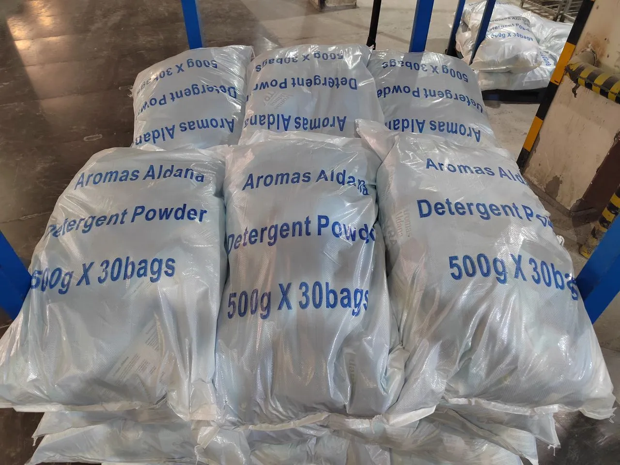 Bagged product prepared for shipment