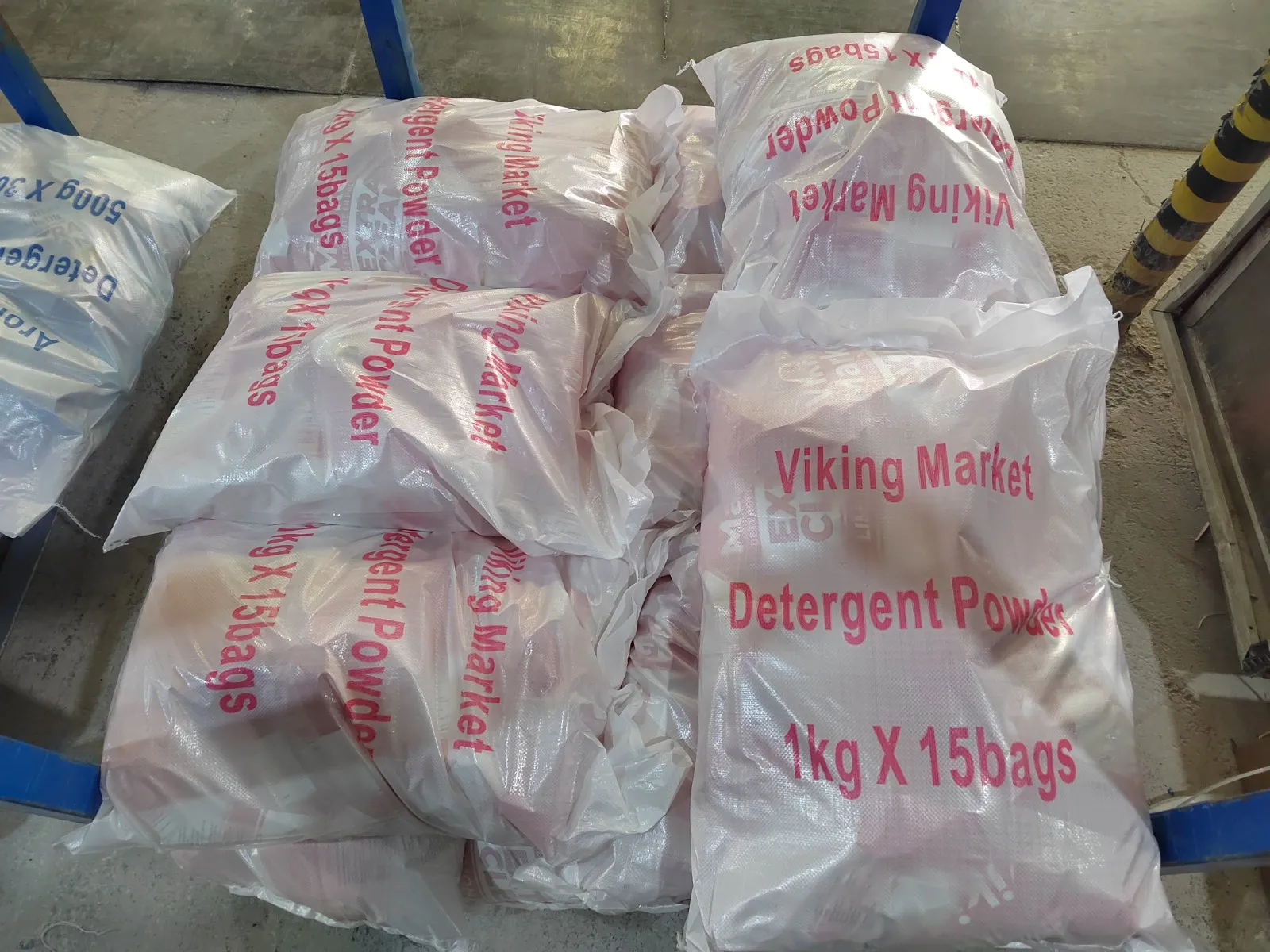 Bagged product prepared for shipment